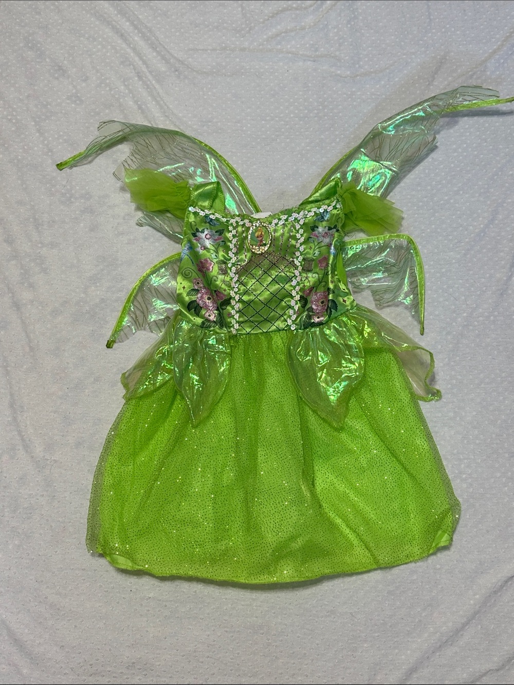 Disney Tinker Bell Halloween Costume w Wings Girls XS 4/5 4 5